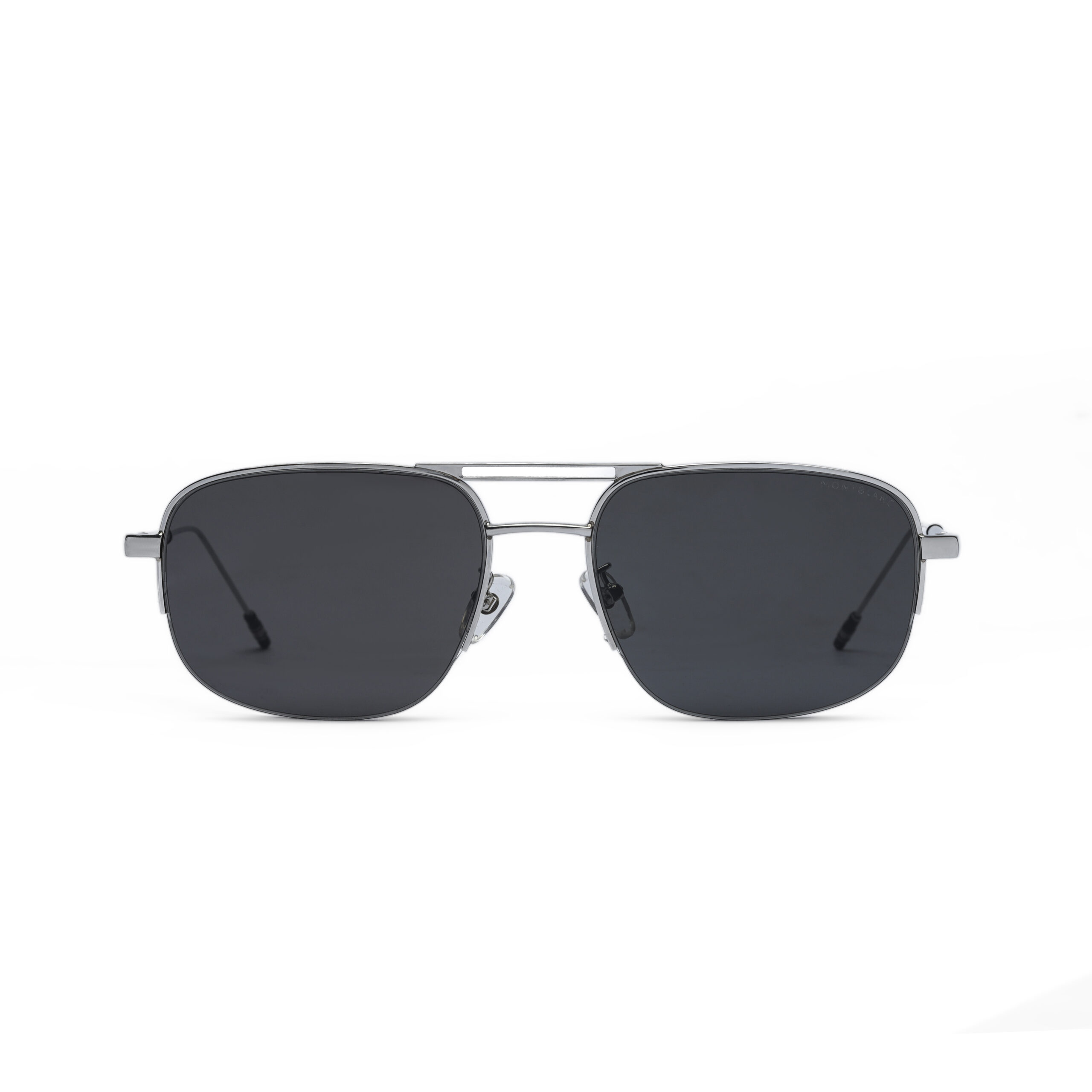 6S2A6460 نظارة Montblanc-MBO109S الشمسية للرجال – تصميم فاخر بإطار معدني فضي وعدسات رمادية UV400 - الصورة 1