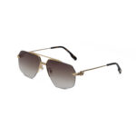 ⁦نظارة Cartier-CT0426 الشمسية للجنسين – تصميم فاخر بإطار ذهبي وعدسات بنية متدرجة UV400⁩ - الصورة ⁦2⁩