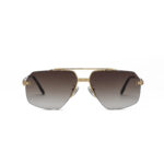 نظارة Cartier-CT0426 الشمسية للجنسين – تصميم فاخر بإطار ذهبي وعدسات بنية متدرجة UV400