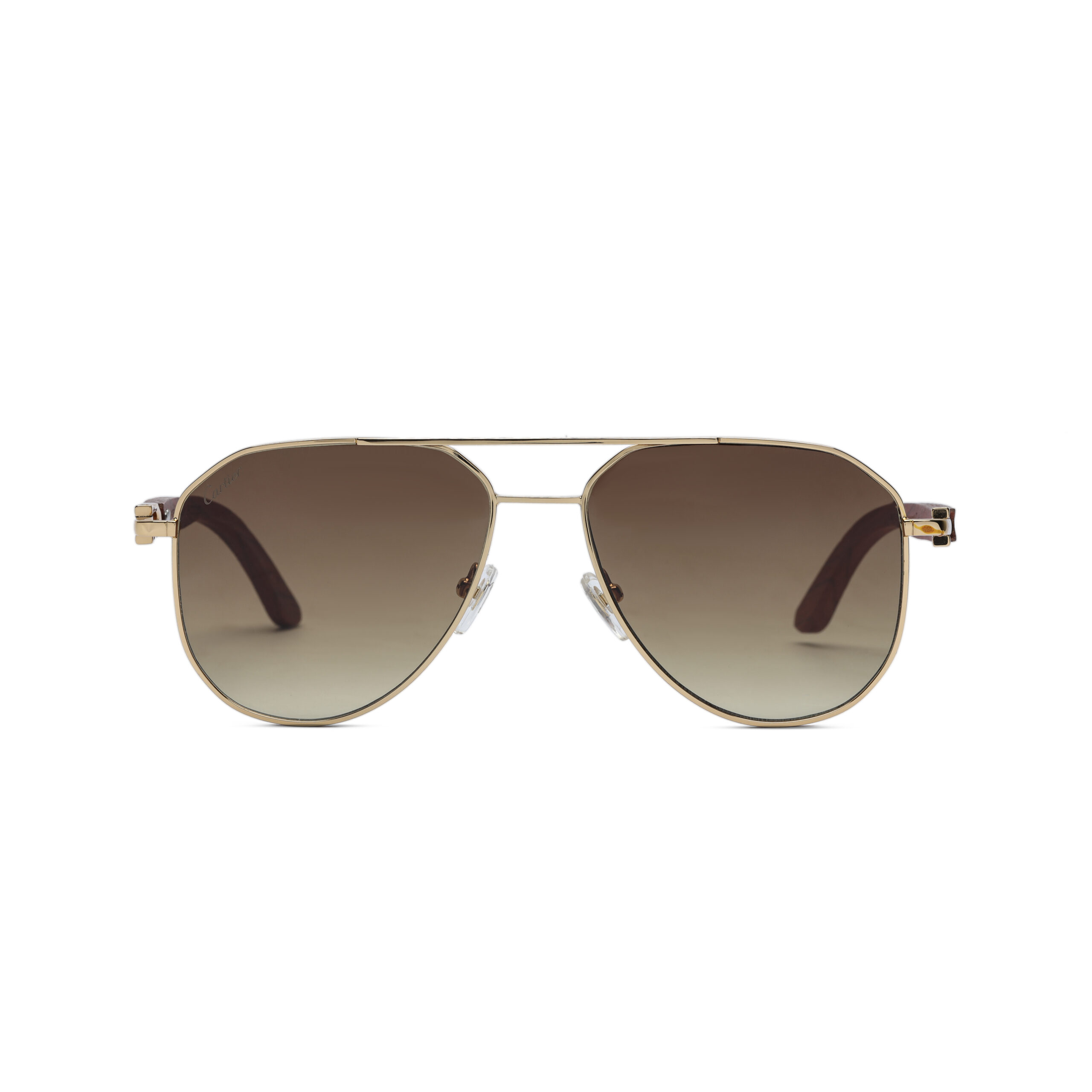 6S2A6505 Cartier Sunglasses-CT0726S – نظارة شمسية رجالي UV400 بأذرع خشبية فاخرة - الصورة 1