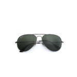 ⁦نظارة Ray-Ban-RB3025 Aviator للجنسين – إطار رمادي وعدسات خضراء Polarized وحماية UV400⁩ - الصورة ⁦3⁩