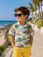 نظارة شمس أطفال POLO-S8137 مرنة – لون كحلي بعدسات Polarized وحماية UV400 - Image 4