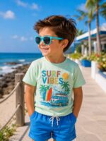 ⁦نظارة شمس أطفال POLO-CT11026 مرنة – لون فيروزي بعدسات Polarized وحماية UV400⁩ - الصورة ⁦4⁩