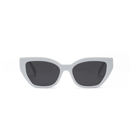 نظارة شمس نسائية Prada –PRA09S إطار أبيض فاخر وعدسات سوداء UV400