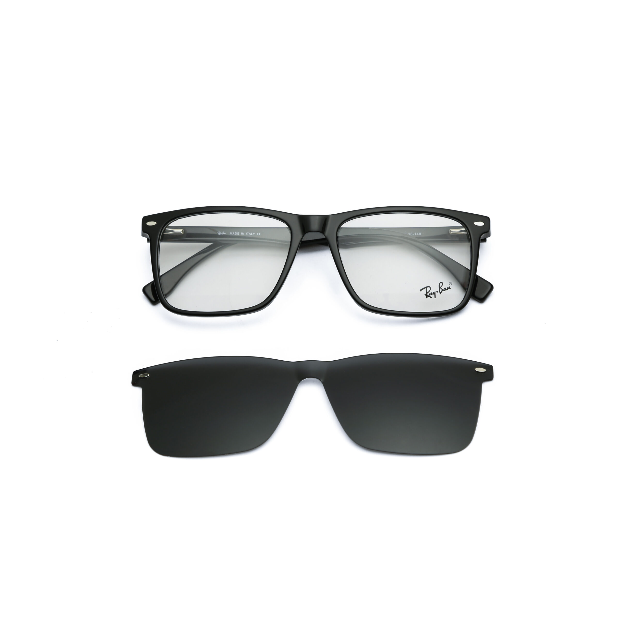 IMG_4179 نظارة طبية Ray-Ban-SA1118 Clip-On رجالية – أسود | عدسات Polarized UV400 - الصورة 1