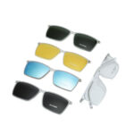 TED BAKER-V1978S نظارة طبية رجالي مع 4 كليبات شمس Polarized متعددة الاستخدامات