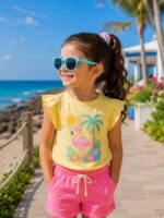 ⁦نظارة شمس أطفال POLO-CT11026 مرنة – لون فيروزي بعدسات Polarized وحماية UV400⁩ - الصورة ⁦5⁩